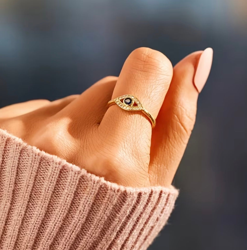 Goldener Evil Eye Ring – Nazar Schutzring