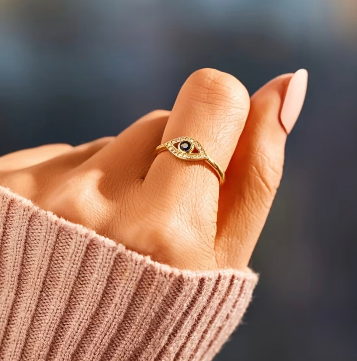 Goldener Evil Eye Ring – Nazar Schutzring