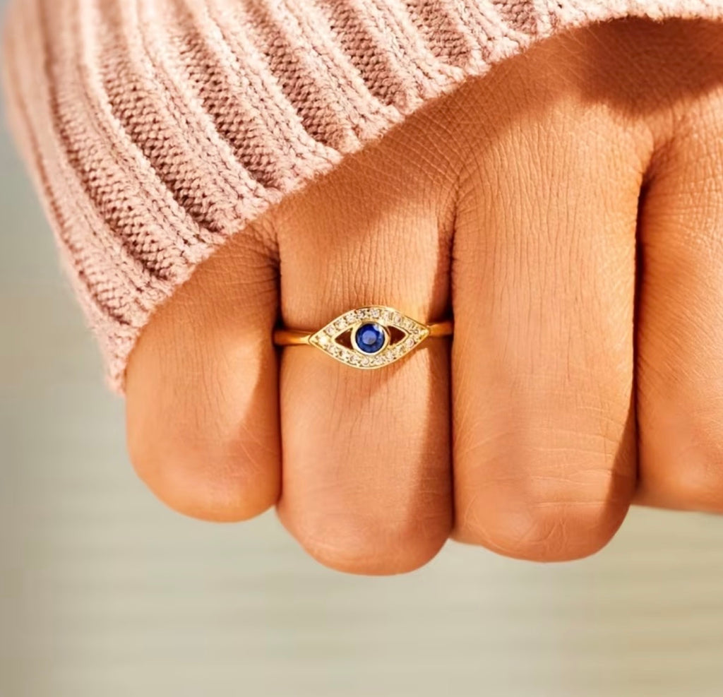 Goldener Evil Eye Ring – Nazar Schutzring