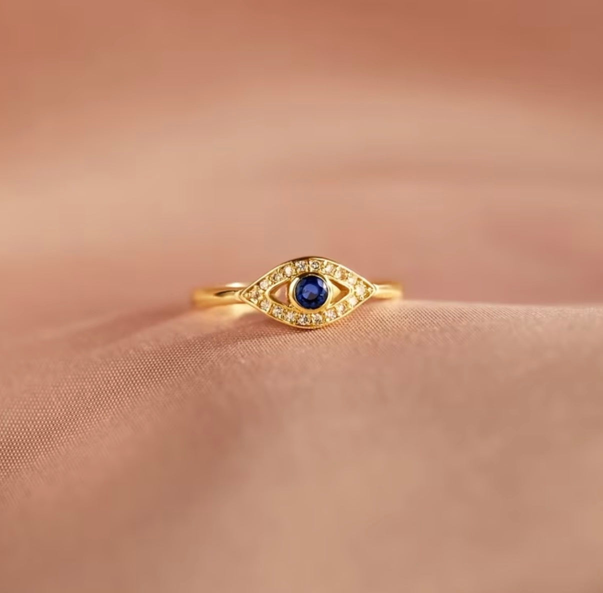 Goldener Evil Eye Ring – Nazar Schutzring