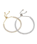 Elegantes Tennisarmband mit Zirkonia – Verstellbar (Gold / Silber)